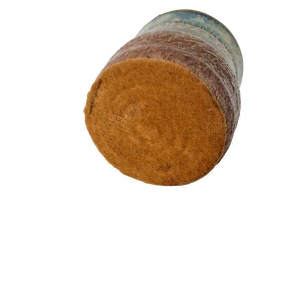 Vintage Art Pottery Office Desk Pencil Holder Tropical Turquise Earthy Glazed - Picture 10 of 10